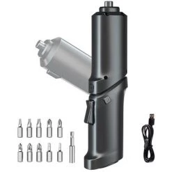 ASUPERMALL 3.5N/M Tournevis électrique Pliable, USB Rechargeable, Tête Droite Réglable Avec Lampe De Poche LED, 12PCS - 12PCS