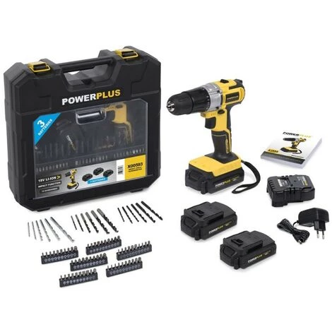POWER PLUS Perceuse/Visseuse 18 Volts Li-Ion 3 Batteries 1500 MAh 79 Accessoires 7 POWER PLUS Perceuse/Visseuse 18 Volts Li-Ion 3 Batteries 1500 MAh 79 Accessoires – Image 5