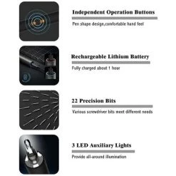 YOOUYIDA 22 En 1 Mini Tournevis électrique Rechargeable Usb, Tournevis électrique De Précision Sans Fil -Perceuse Soldes 2022 55387408 3