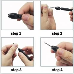 YOOUYIDA Mini Perceuse à Main 37 Pièces Pour L'artisanat, Precision Twist Drill Bits Pin Vise 10 YOOUYIDA Mini Perceuse à Main 37 Pièces Pour L'artisanat, Precision Twist Drill Bits Pin Vise -Perceuse Soldes 2022 55387414 4