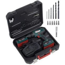 POWER PLUS Perceuse/Visseuse 18 Volts Li-Ion 2 Batteries 2000 MAh -Perceuse Soldes 2022 5540477 3