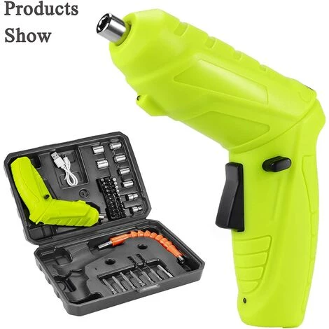 ALMI Tournevis électrique 47 En 1, Sans Fil, Rechargeable, 3,6 V Li-ion 3,5 N · Torque Max électrique Rotatif Tournevis Pour Travaux De Bricolage à La Maison, Vert 5 ALMI Tournevis électrique 47 En 1, Sans Fil, Rechargeable, 3,6 V Li-ion 3,5 N · Torque Max électrique Rotatif Tournevis Pour Travaux De Bricolage à La Maison, Vert – Image 3