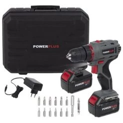 POWER PLUS Perc.Viss.18V Lith.Ion 2Bat.Coff -Perceuse Soldes 2022 5553186 3