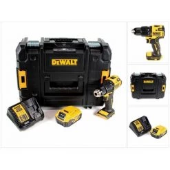 DeWalt DCD 709 P1T Perceuse-visseuse à Percussion Sans Fil 18V 65Nm + 1x Batterie 5,0Ah + Chargeur + Coffret De Transport