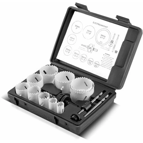 STAHLWERK LB-14 ST Jeu De Scies Cloche 14 Pièces Pour Le Perçage D'entrées Rondes Dans La Construction Intérieure Et Sèche - Mèches à Couronne De Longue Durée 17 -64 Mm Pour Le Montage De Prises Ou La Réalisation D'encoches Sur Des Tuyaux 4 STAHLWERK LB-14 ST Jeu De Scies Cloche 14 Pièces Pour Le Perçage D'entrées Rondes Dans La Construction Intérieure Et Sèche - Mèches à Couronne De Longue Durée 17 -64 Mm Pour Le Montage De Prises Ou La Réalisation D'encoches Sur Des Tuyaux – Image 2