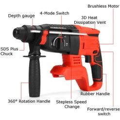 JMAX Marteau Perforateur-burineur Sans Fil Sans Batterie Ni Chargeur Pour Makita -Perceuse Soldes 2022 56197505 4