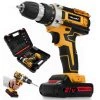 OULIGAY Perceuse Visseuse Sans Fil 21V + 1 Batteries Lithium+1 Chargeur，2 Vitesses -Perceuse Soldes 2022 56320462 1