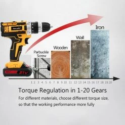 OULIGAY Perceuse Visseuse Sans Fil 21V + 1 Batteries Lithium+1 Chargeur，2 Vitesses -Perceuse Soldes 2022 56320462 3