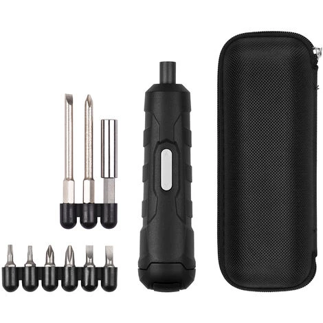 TANCYCO Kit De Mini Tournevis Sans Fil 4,2 V Avec 8 Embouts à Vis Fendus Cross Pozi, Outil à Main Tournevis électrique Type-C USB Rechargeable Tournevis à Main Rotation Avant/arrière, Avec Sac De Rangement à Fermeture éclair 3 TANCYCO Kit De Mini Tournevis Sans Fil 4,2 V Avec 8 Embouts à Vis Fendus Cross Pozi, Outil à Main Tournevis électrique Type-C USB Rechargeable Tournevis à Main Rotation Avant/arrière, Avec Sac De Rangement à Fermeture éclair