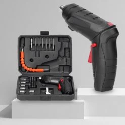 TANCYCO 48 PCS 4.2V Jeu De Tournevis Electrique Maison Domestique Sans Fil Rechargeable Embouts De Tournevis à Main Socket Sleeve Combination Tool Set Avec Boîte De Rangement Pour Installation De Portes D'étagère -Perceuse Soldes 2022 56816540 3