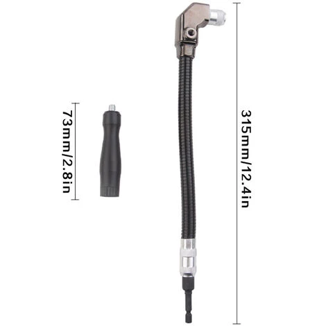 IRISFR Renvoi D'angle Flexible, Noir, 315 Mm,Tournevis électrique Tige D'extension Spéciale Outil Multifonction Tige D'extension D'arbre Flexible, Une Pièce,Lilaris 4 IRISFR Renvoi D'angle Flexible, Noir, 315 Mm,Tournevis électrique Tige D'extension Spéciale Outil Multifonction Tige D'extension D'arbre Flexible, Une Pièce,Lilaris – Image 2