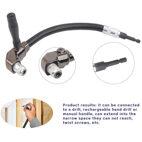 IRISFR Renvoi D'angle Flexible, Noir, 315 Mm,Tournevis électrique Tige D'extension Spéciale Outil Multifonction Tige D'extension D'arbre Flexible, Une Pièce,Lilaris 6 IRISFR Renvoi D'angle Flexible, Noir, 315 Mm,Tournevis électrique Tige D'extension Spéciale Outil Multifonction Tige D'extension D'arbre Flexible, Une Pièce,Lilaris – Image 4