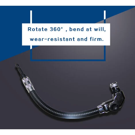 IRISFR Renvoi D'angle Flexible, Noir, 315 Mm,Tournevis électrique Tige D'extension Spéciale Outil Multifonction Tige D'extension D'arbre Flexible, Une Pièce,Lilaris 7 IRISFR Renvoi D'angle Flexible, Noir, 315 Mm,Tournevis électrique Tige D'extension Spéciale Outil Multifonction Tige D'extension D'arbre Flexible, Une Pièce,Lilaris – Image 5