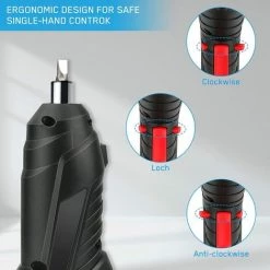 ALMI Mini Tournevis Sans Fil 12V, Batterie Li-Ion Avec Indicateur De Batterie, 2 Sens De Rotation, Lumière LED, Câble De Charge USB, Idéal Pour Serrer Et Desserrer Les Vis -Perceuse Soldes 2022 57117459 3