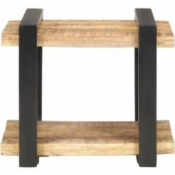 NOVA Table De Chevet En Bois Massif Et Conception Industrielle En Fer Divers Modèles Table De Chevet 50x40x40 Cm Bois De Manguier Brut Des Modèles : Bois De Mangue -Perceuse Soldes 2022 57223926 2