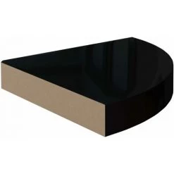 NOVA Étagère Murale Angulaire étagère Noire Brillante En Mdf Différentes Tailles 323889 Floating Corner Shelf High Gloss Black 25x25x3,8 Cm MDF Taille : 25x25x3 -Perceuse Soldes 2022 57224005 4