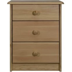 NOVA Coffre De Tiroir Dans Une Armoire En Bois En Pin Massif Avec 3 Tiroirs En Différentes Couleurs Commode 43x34x53 Cm Bois De Pin Solide Couleur : NATUREL -Perceuse Soldes 2022 57225154 3