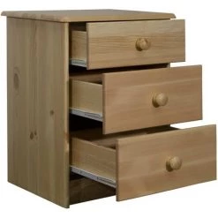 NOVA Coffre De Tiroir Dans Une Armoire En Bois En Pin Massif Avec 3 Tiroirs En Différentes Couleurs Commode 43x34x53 Cm Bois De Pin Solide Couleur : NATUREL -Perceuse Soldes 2022 57225154 4