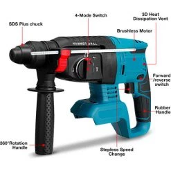 JMAX Marteau Perforateur-burineur Sans Fil Sans Batterie Ni Chargeur Pour Makita 18V -Perceuse Soldes 2022 57230925 4
