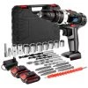 Perceuse Visseuse à Percussion Sans Fil 25Nm 10mm 2-Speed Avec 2*88VF Batteries Et 24 Accessories, 3 Torque Stage Marteau Visseuse électrique - Onevan -Perceuse Soldes 2022 57487196 1