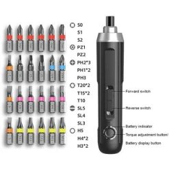 Cisea Mini-tournevis électrique 3.6V, Batterie Lithium-ion, Jeu De Tournevis Sans Balais, Outils électriques à Main -Perceuse Soldes 2022 57625869 5