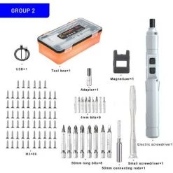 Cisea Tournevis électrique Sans Fil 3.6v, Mini Outil électrique, Rechargeable, Multifonction, Manuel Et Automatique, 88 Pcs