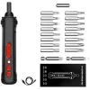 Cisea Jeu De Tournevis électriques 3.6V, Perceuse électrique Sans Fil, Poignée Rechargeable USB Avec LED 19 Bits, Perceuse Lumière LED