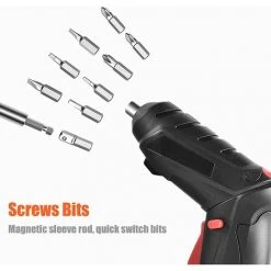 CHANCEY Visseuse Devisseuse San Fil, Jeu De Tournevis électriques Rechargeables USB Sans Fil 4.2V, Avec Prise De Tête De Tournevis, Poignée Rotative à 90 Degrés De Lumière LED, Pour Assemblage De Meubles,SEMAket,noi -Perceuse Soldes 2022 57746835 4