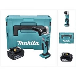 Makita DDA 351 T1J Perceuse D'angle Sans Fil 18 V 13,5 Nm + 1x Batterie 5,0 Ah + Coffret Makpac - Sans Chargeur