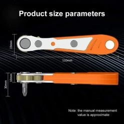 ALMI Cliquet Tournevis Set 13 PCS 110 Mm, Mini Clés à Cliquet 1/4 "et Embouts De Tournevis 12 Modèle Avec Entraînement 1/4 Pouce à Couple élevé Mini Tournevis Décalé Réversible à Cliquet -Perceuse Soldes 2022 57879286 4