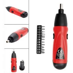 DONTODENT Kit De Visseuse Electrique Sans Fil 3 Vitesses, Réglage Du Couple à 3 Vitesses, Lumière LED, Nombreux Accessoires Inclus - Rouge*50 Accessoires -Perceuse Soldes 2022 57922892 2