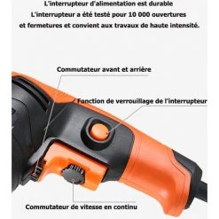 Cisea 980W 3000RPM, Fonction Marteau Et Perceuse électrique 2 En 1,Poignée Rotative à 360°, Perforateur Taille De Mandrin 0-13mm 10 Cisea 980W 3000RPM, Fonction Marteau Et Perceuse électrique 2 En 1,Poignée Rotative à 360°, Perforateur Taille De Mandrin 0-13mm -Perceuse Soldes 2022 57963202 4