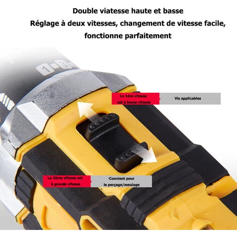 Cisea Perceuse Visseuse Sans Fil 36 V, Perceuse à Percussion Sans Fil, 1 Batterie Au Lithium 1500 MAh, Perceuse électrique 55 N.m Max, Fonctions 3 En 1 (perceuse à Percussion, Foret, Tournevis) 5 Cisea Perceuse Visseuse Sans Fil 36 V, Perceuse à Percussion Sans Fil, 1 Batterie Au Lithium 1500 MAh, Perceuse électrique 55 N.m Max, Fonctions 3 En 1 (perceuse à Percussion, Foret, Tournevis) – Image 3