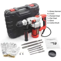 Cisea Perceuse Percussion Marteau Perforateur Perforateur Burineur (2200W,12J,Fréquence De Frappe:900bpm,Diamètre Maximal Du Sondage: 26mm,livrée Avec Accessoires Et Coffret De Rangement) -Perceuse Soldes 2022 58082506 4