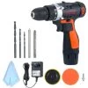 SUPERSELLER Entretien De La Voiture Kit De Perceuse/visseuse Sans Fil 12 V 1400 Tr/min Polisseuse à Vitesse Variable Ensemble De Cire Tampon De Voiture Avec Tournevis électrique Rechargeable Léger Avec 5 Embouts 1 Tampon De Polissage, Prise UE -Perceuse Soldes 2022 58278888 1