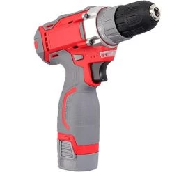 GRID COOL Kit De Perceuse électrique 18 V, Couple De 2 Vitesses, Mandrin De Perceuse Automatique Lumière LED Avec 1 Batterie