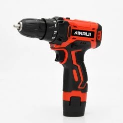 GRID COOL Perceuse Visseuse Sans Fil 12V, 30Nm Max, 2 Vitesses, Auto-serrant 10mm, Indicateur De Batterie, LED Pour Bricolage