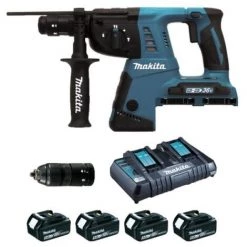 MAKITA Perfoburineur SDSPlus 36 V 2 X 18 V LiIon 5 Ah 26 Mm 4 Batteries