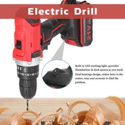 TANCYCO Ménage 3in1 21V Multifuctional Impact Flat Drill Mini Electric Screwdriver 2 Speeds Commutable Rotation Ways Adjustment 25 + 1 Gears Of Torques Adjustable (1pcs Battery) -Perceuse Soldes 2022 58382911 3