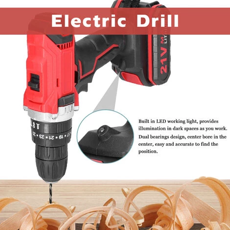 TANCYCO Ménage 3in1 21V Multifuctional Impact Flat Drill Mini Electric Screwdriver 2 Speeds Commutable Rotation Ways Adjustment 25 + 1 Gears Of Torques Adjustable (2pcs Batteries) 5 TANCYCO Ménage 3in1 21V Multifuctional Impact Flat Drill Mini Electric Screwdriver 2 Speeds Commutable Rotation Ways Adjustment 25 + 1 Gears Of Torques Adjustable (2pcs Batteries) – Image 3