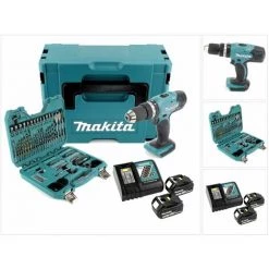 Makita DHP 453 RTJ Perceuse-visseuse à Percussion Sans Fil 18V 42Nm + Makpac + 2x Batteries 5,0 Ah + Chargeur + Jeu D'embouts Et Perceuses - 100 Pièces 11 Makita DHP 453 RTJ Perceuse-visseuse à Percussion Sans Fil 18V 42Nm + Makpac + 2x Batteries 5,0 Ah + Chargeur + Jeu D'embouts Et Perceuses - 100 Pièces -Perceuse Soldes 2022 58467111 5