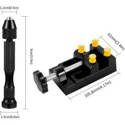 ENLENK Ensemble De Mini-Perceuses à Main 37 PCS Pour L'artisanat, Forets Hélicoïdaux De Précision Pin Vise Avec Mini étau De Perceuse à Colonne, Jeu De Forets Manuels, Foret PCB De 0,3 à 1,2 Mm -Perceuse Soldes 2022 58502273 3