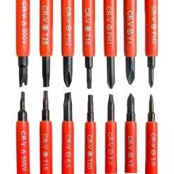 AOUGO Jeu De Tournevis électrique Isolé Multifonctionnel 7 Pièces Kit D'outils De Réparation D'électricien En Alliage Interchangeable 14 En 1 -Perceuse Soldes 2022 58575611 2