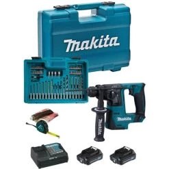 Perforateur MAKITA HR140DSAE1 (2 X 2,0 Ah DC10SB Coffret Accessoires)