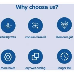 HIASDFLS Forets Diamantés De 6/6/8/10 Mm De Diamètre Pour Béton(Lot De 5 ), Granit, Marbre, Verre, Porcelaine, Carrelage, Maçonnerie, Brique, Tige Triangulaire -Perceuse Soldes 2022 58678119 4