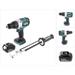Makita DHP 481 G1 Perceuse-visseuse à Percussion Sans Fil 18 V 115 Nm Brushless + 1x Batterie 6,0 Ah - Sans Chargeur