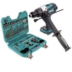 Makita DHP 458Z Perceuse-visseuse à Percussion Sans Fil 18V 91Nm + Jeu De 100 Embouts Et Douilles Pour Perceuse -Perceuse Soldes 2022 58700872 4