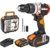 WORX 18V(20V MAX) Perceuse à Percussion WX354.1, Moteur Sans Balai, PowerShare -Perceuse Soldes 2022 58757697 1