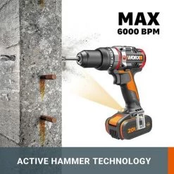 WORX 18V(20V MAX) Perceuse à Percussion WX354.1, Moteur Sans Balai, PowerShare 9 WORX 18V(20V MAX) Perceuse à Percussion WX354.1, Moteur Sans Balai, PowerShare -Perceuse Soldes 2022 58757697 3