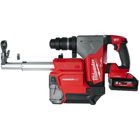 .MILWAUKEE. Perforateur SDS+ 18V 5.5Ah FUEL ONE-KEY + Extracteur De Poussière M18 ONEFHPXDEL-552C | 4933478498 - Milwaukee 5 .MILWAUKEE. Perforateur SDS+ 18V 5.5Ah FUEL ONE-KEY + Extracteur De Poussière M18 ONEFHPXDEL-552C | 4933478498 - Milwaukee – Image 3